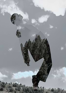 Side view human silhouette