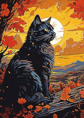 Black cat Vintage