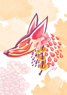 Japanese Kitsune Sakura