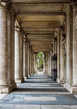 Colonnade in Rome Italy