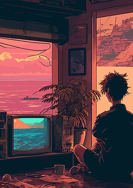 Watching sunset