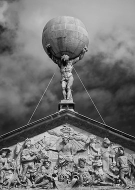 Atlas Statue In Amsterdam