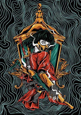 Futuristic Samurai Girl