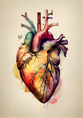 Vintage Watercolor Heart