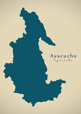 Ayacucho Peru region map