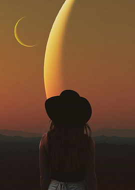 Woman watching Space