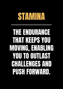 Stamina Motivational Quote