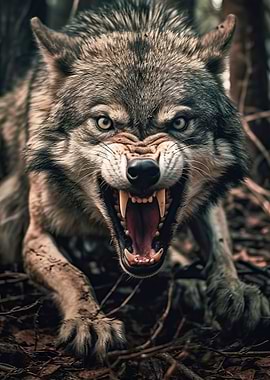 Angry wolf