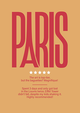 Paris Typography Poster