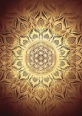 Golden Flower Mandala