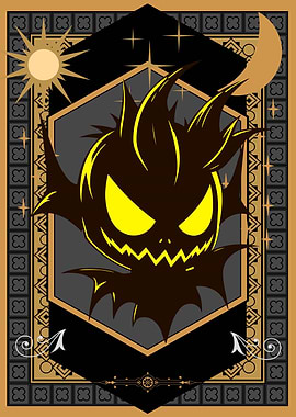 NEON PUMPKIN CARD