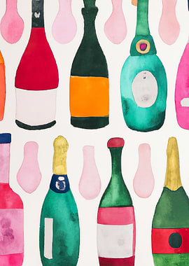 Bottles Pattern Painting
