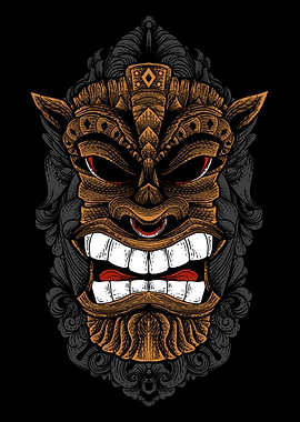 Tiki engraving