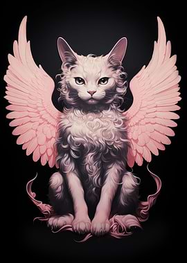 Amazing Cherub Angel Cat