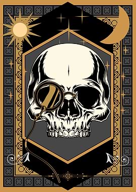 SKULL MONOCLE CARD