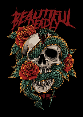 Viper and Skull With Text