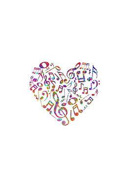 musical note heart
