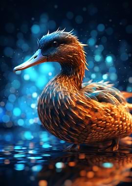 Glowing Mallard Duck