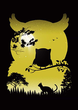 Animal Nature Owl Night