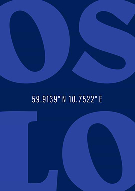 Oslo Typography Poster