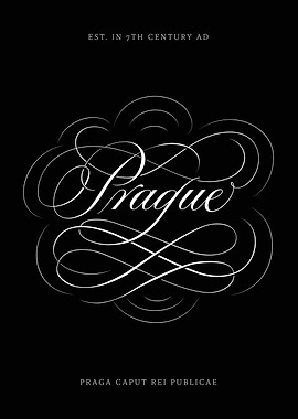Prague Typography Poster