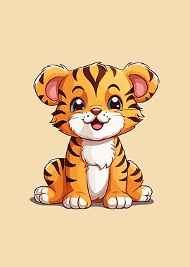 Baby Tiger Illustration