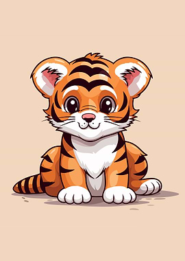 Baby Tiger Illustration