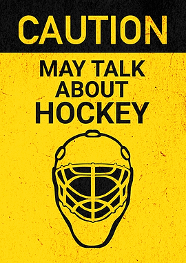 CAUTION HOCKEY MASK