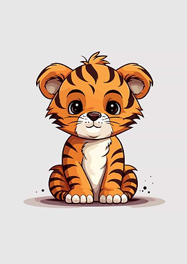 Baby Tiger Illustration