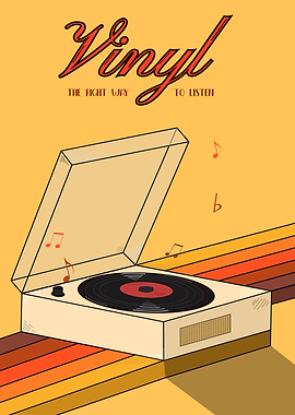 Retro Vinyl Record Player