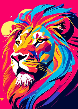 Colorful Lion