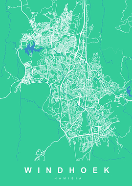 MAP WINDHOEK NAMIBIA
