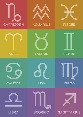 Zodiac Signs Abstract Pop