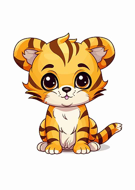 Baby Tiger Illustration