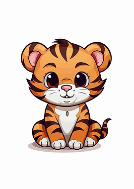 Baby Tiger Illustration