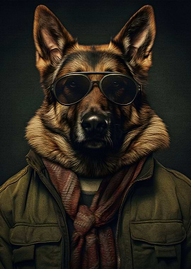 German shepherd elegance