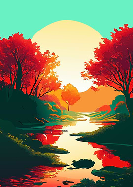 Nature Sunset Landscape