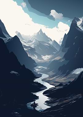 Nature Mountain Valley