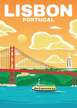 LISBON PORTUGAL TRAVEL ART