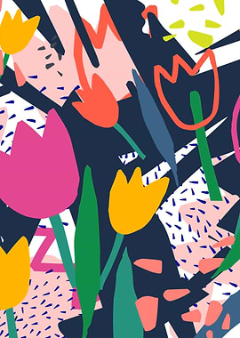 Floral Scribble Background