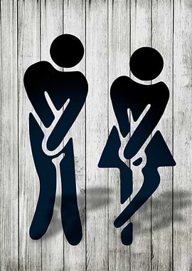 Restroom Toilet Wall Door