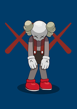 Kaws Blue Background