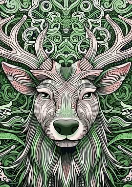 A stag in the forest