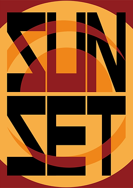 SUNSET TEXT ART