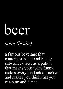 Beer Definition text Art