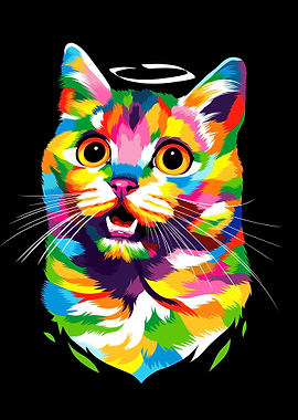Cute Cat Pop Art