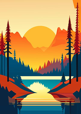 Nature Lake Forest Mount