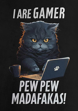 Fun Cat Pew Pew Madafakas