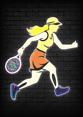 Tennis player with color