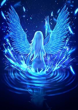 Angel Rising from Darkness